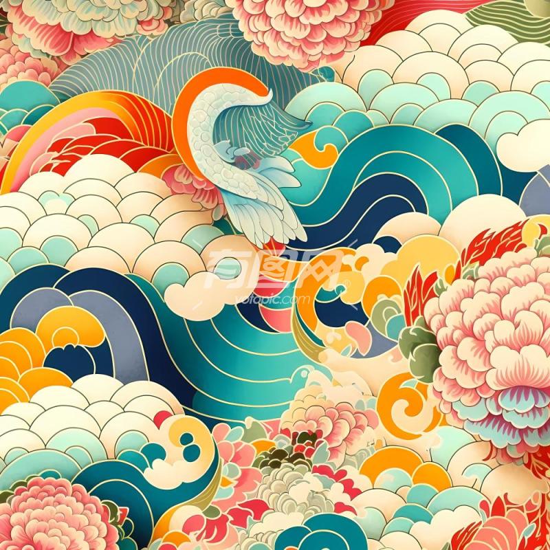 中国传统艺术风格的图案