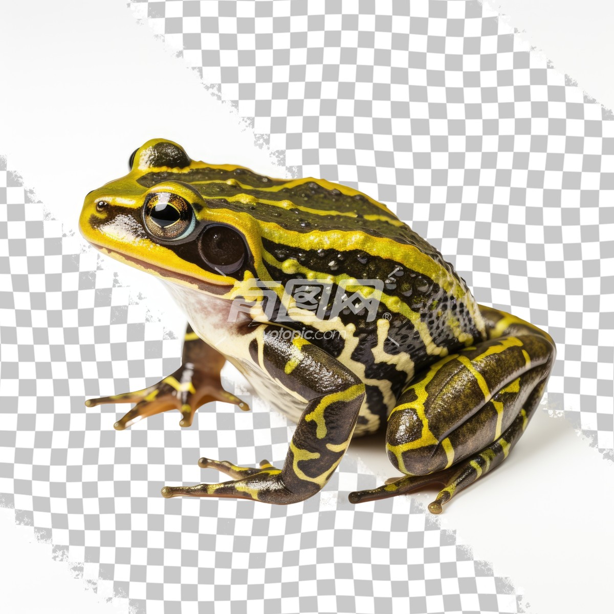 黄色斑纹的青蛙