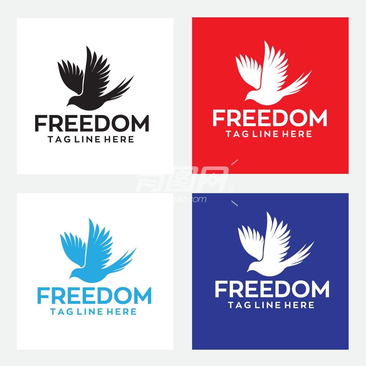 自由鸟标志设计