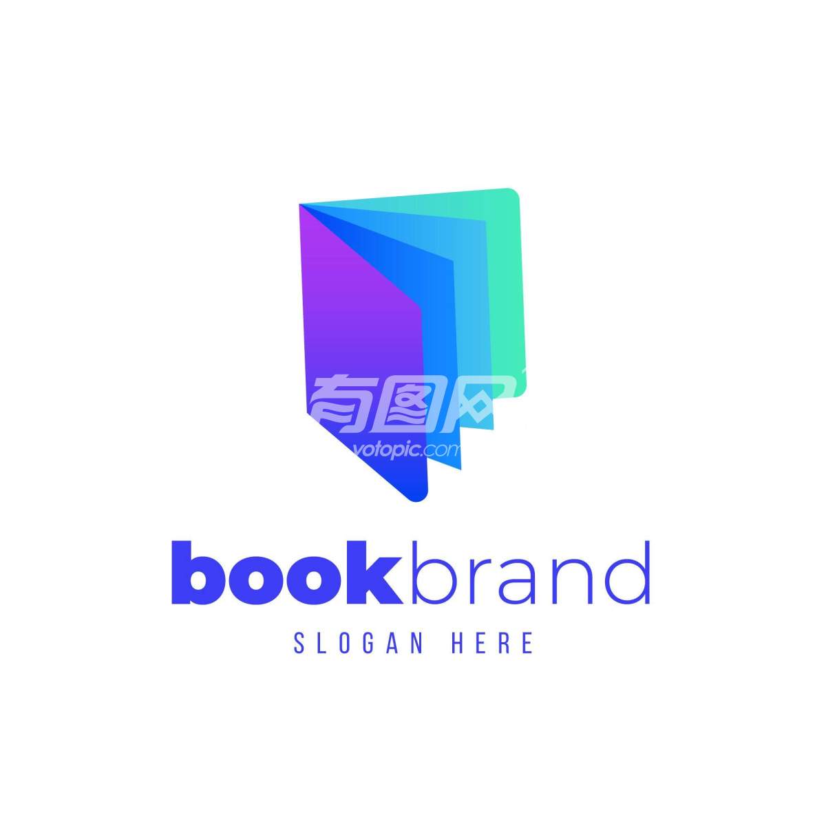 创意图书品牌logo