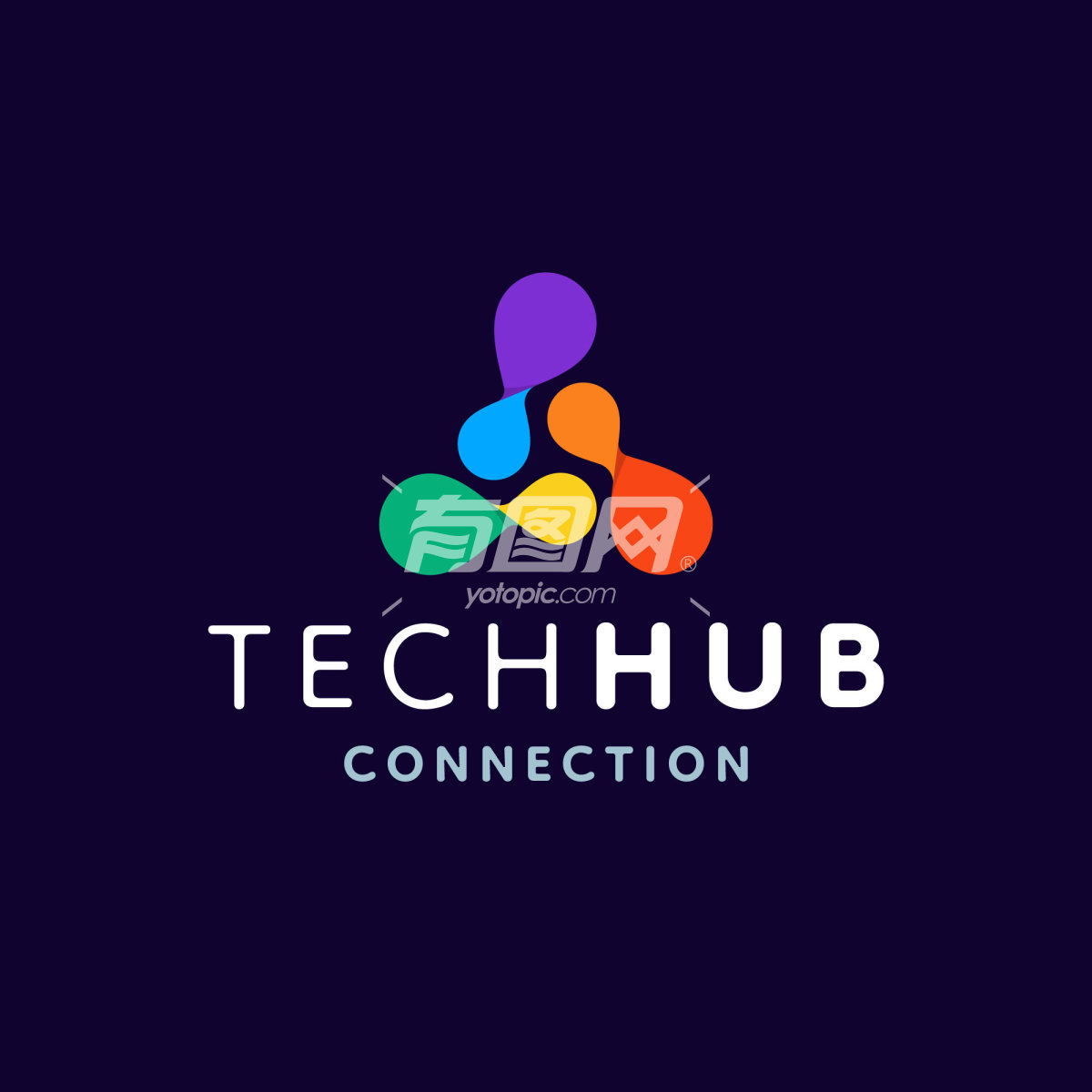 Tech Hub Connection标志设计