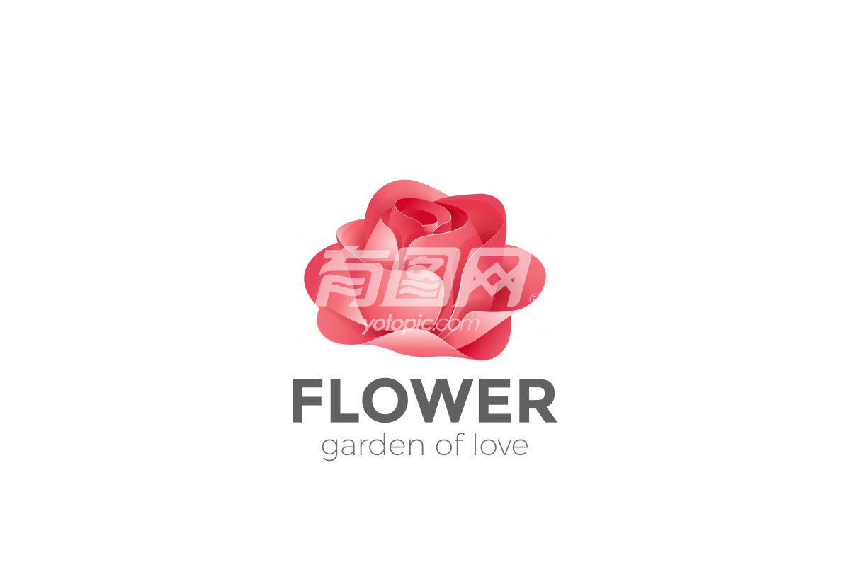 花卉主题logo标志设计