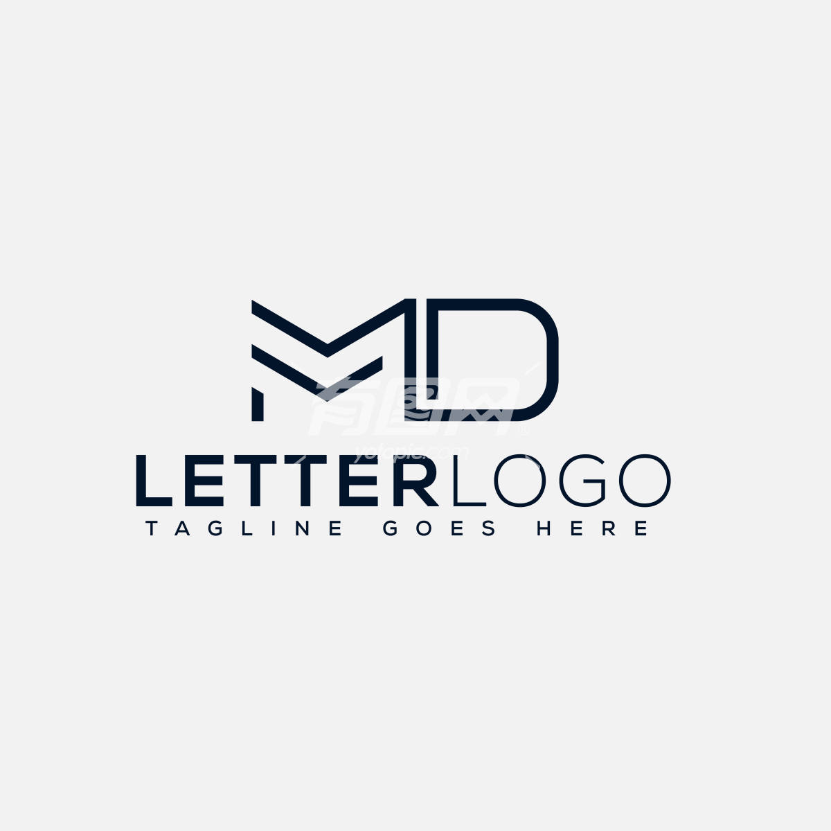 字母MD标志设计