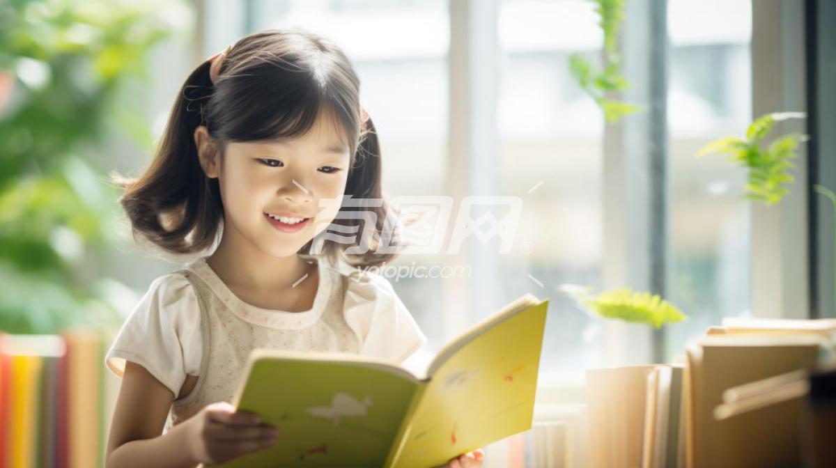 小女孩的阅读时光