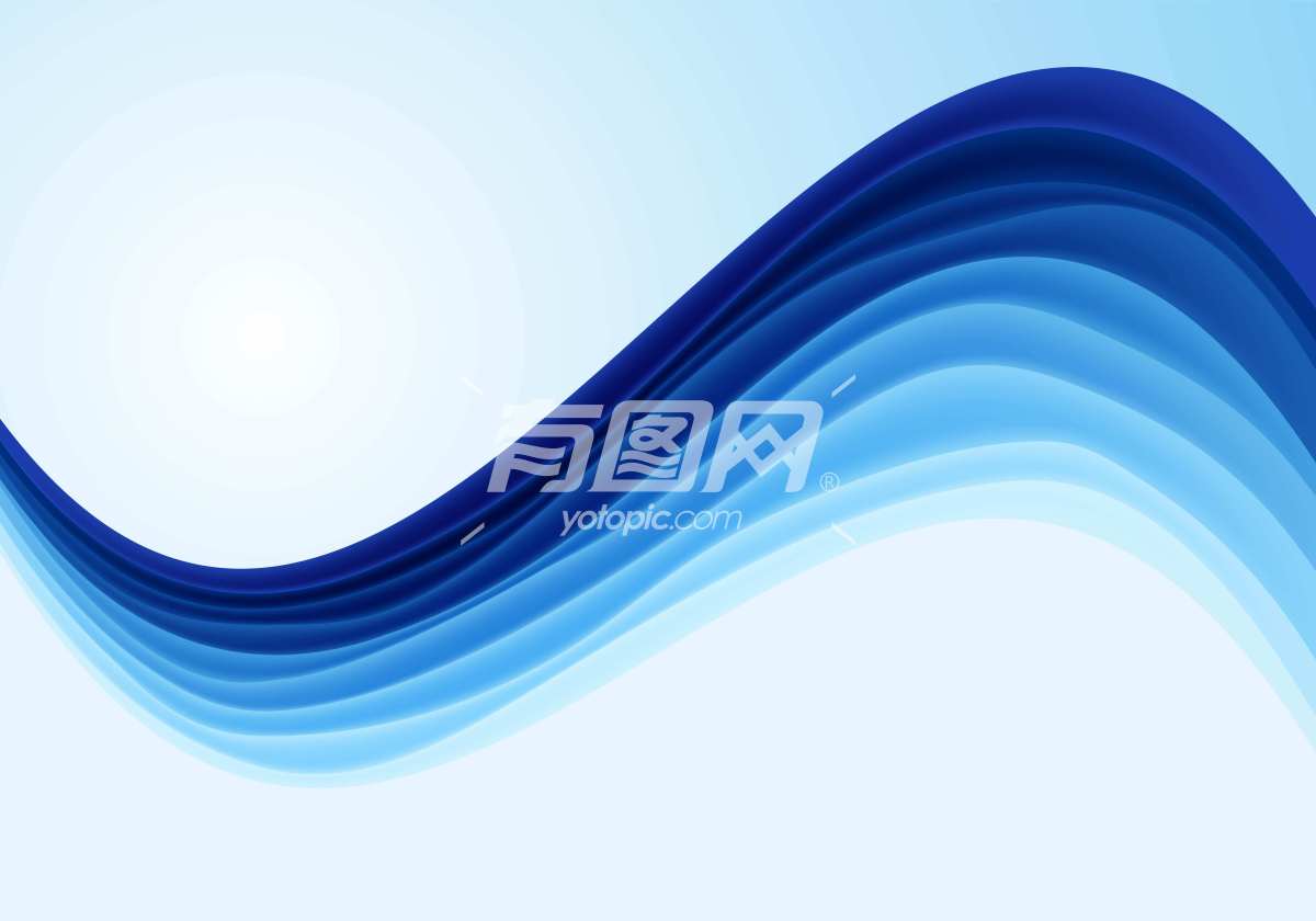 蓝色波浪曲线