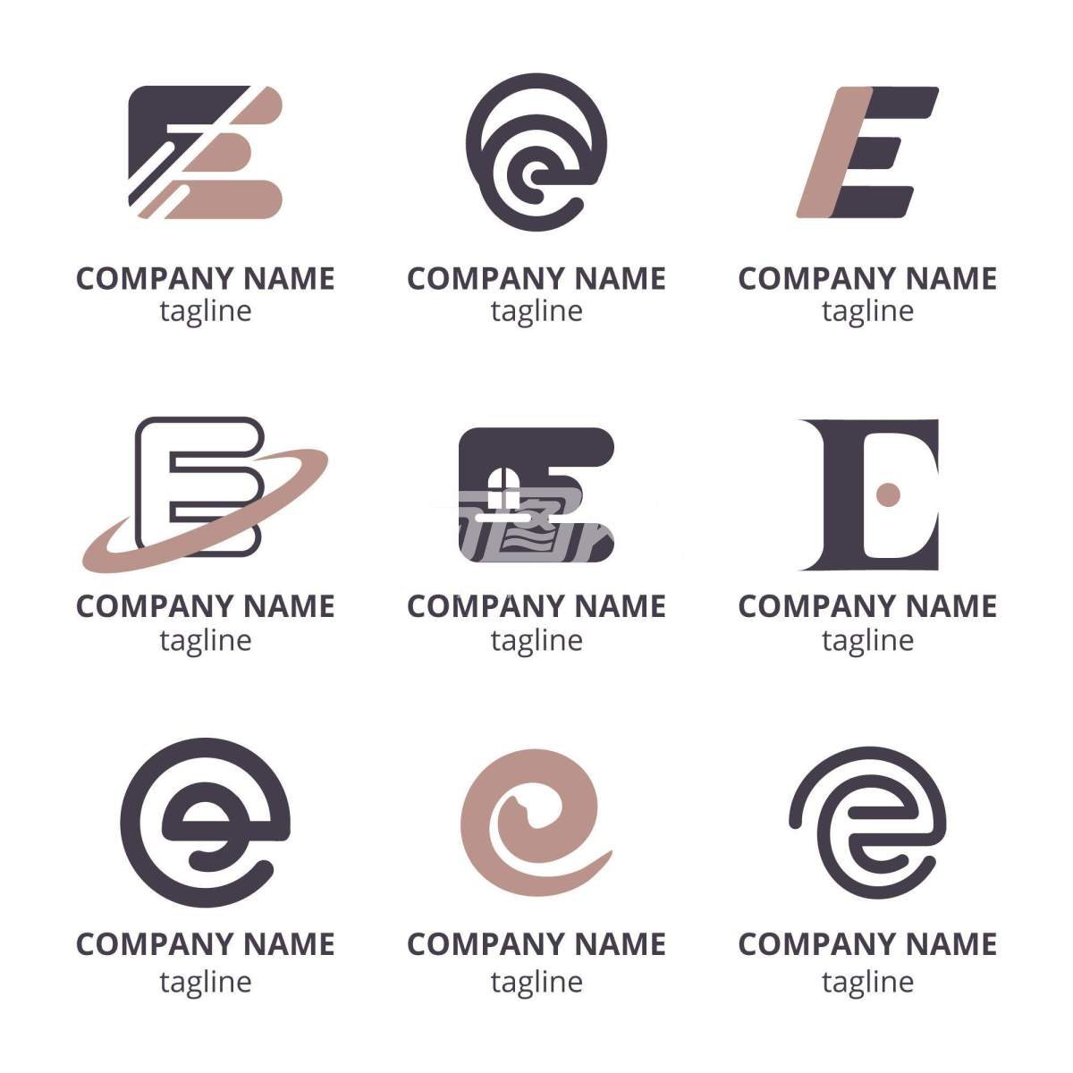 E字母标志设计