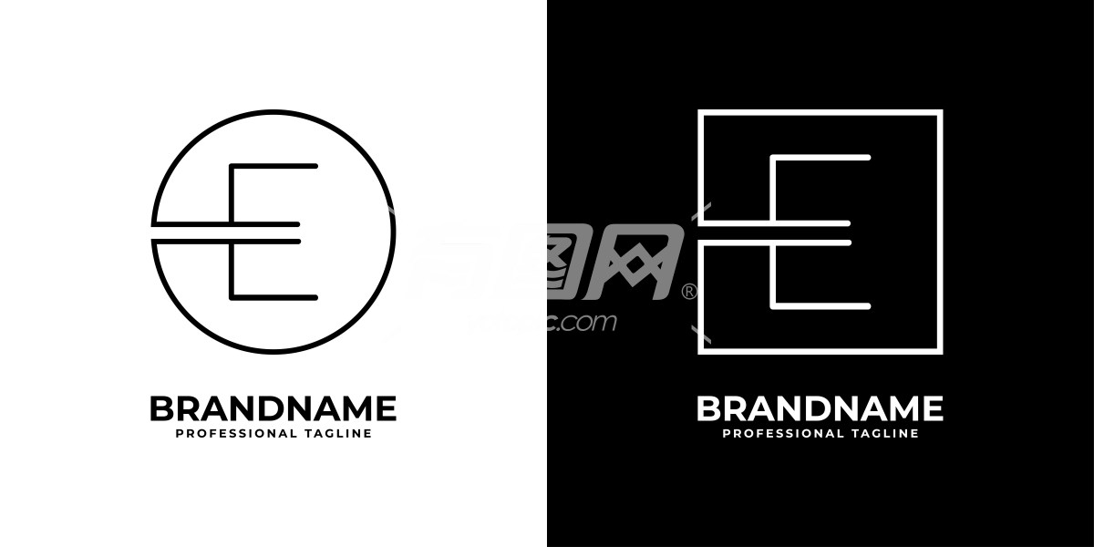 E字母logo设计