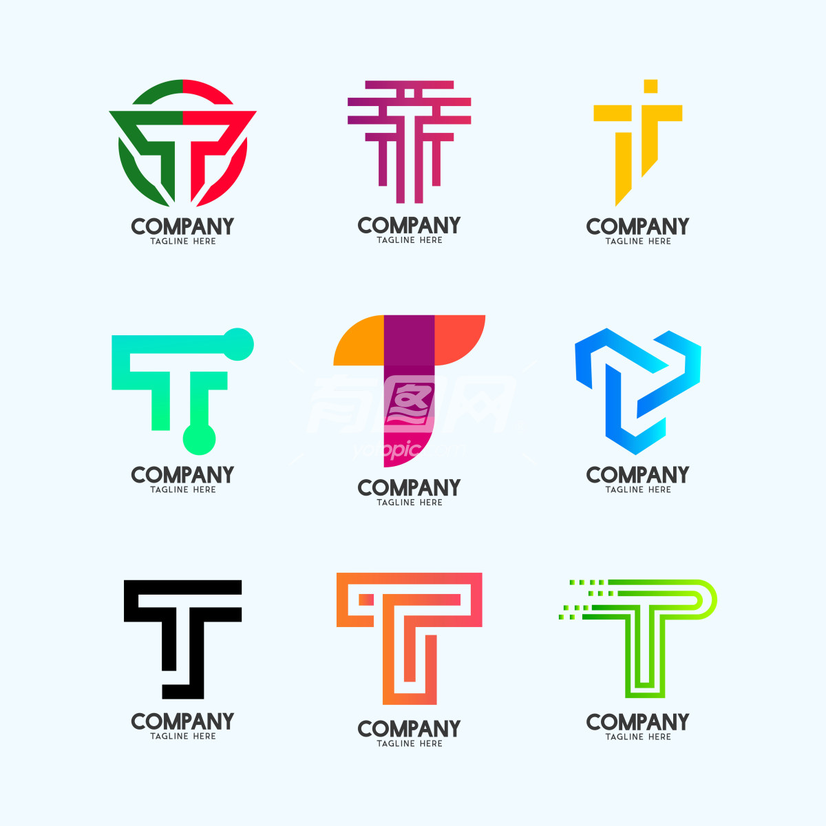 字T公司标志设计