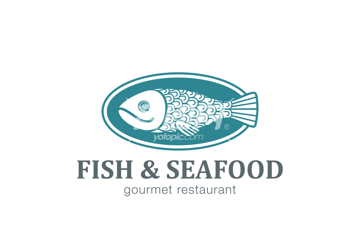 鱼和海鲜餐厅标志设计