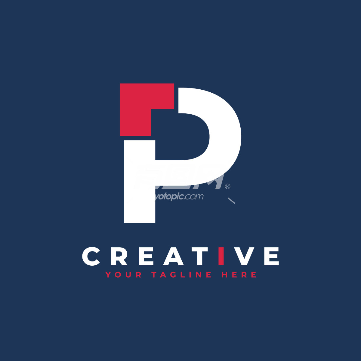 创意P字母Logo设计