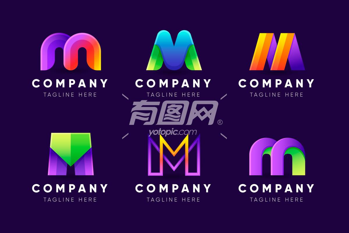 字母M标志 Logo