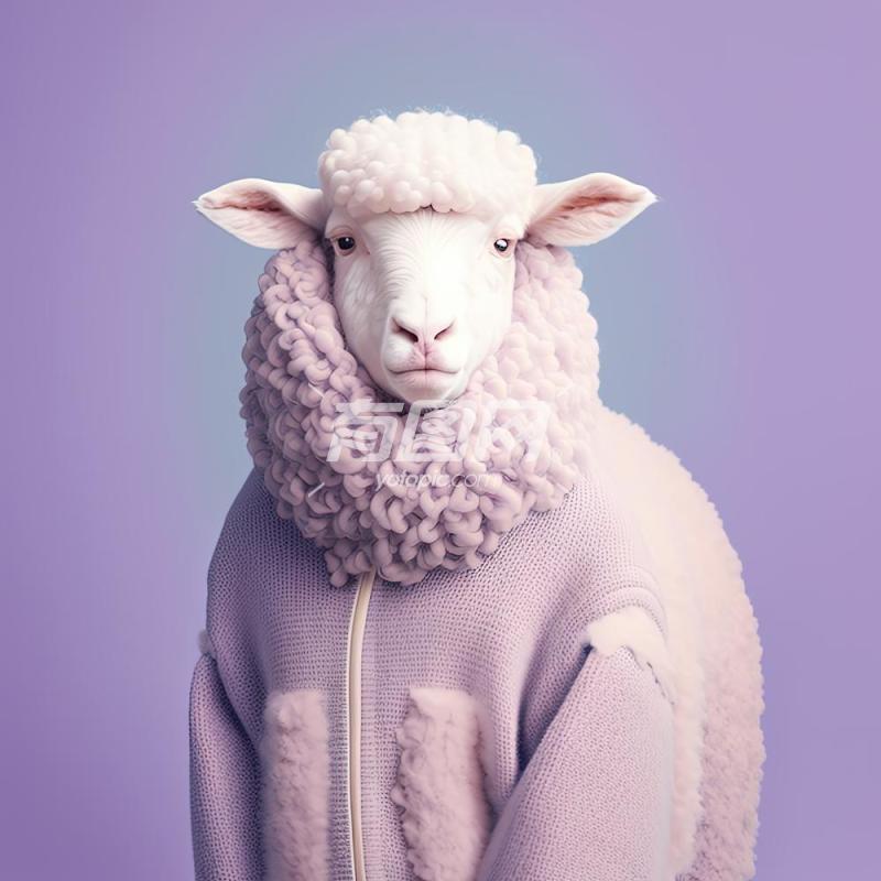 羊穿着毛衣