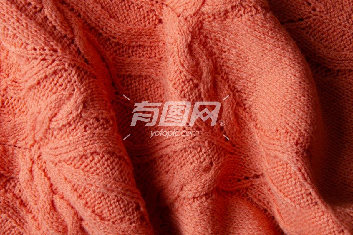 橙色针织毛衣