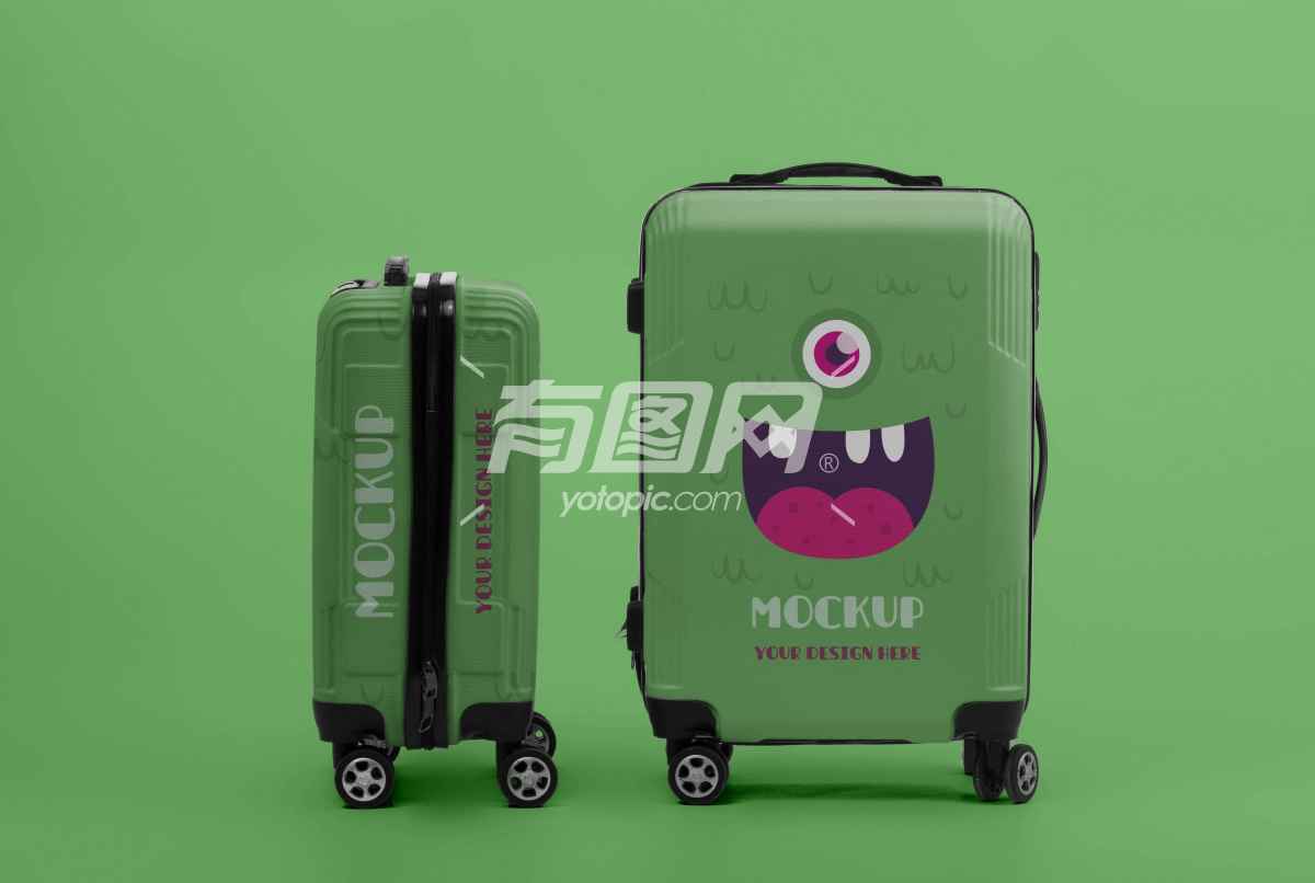 绿色的行李箱