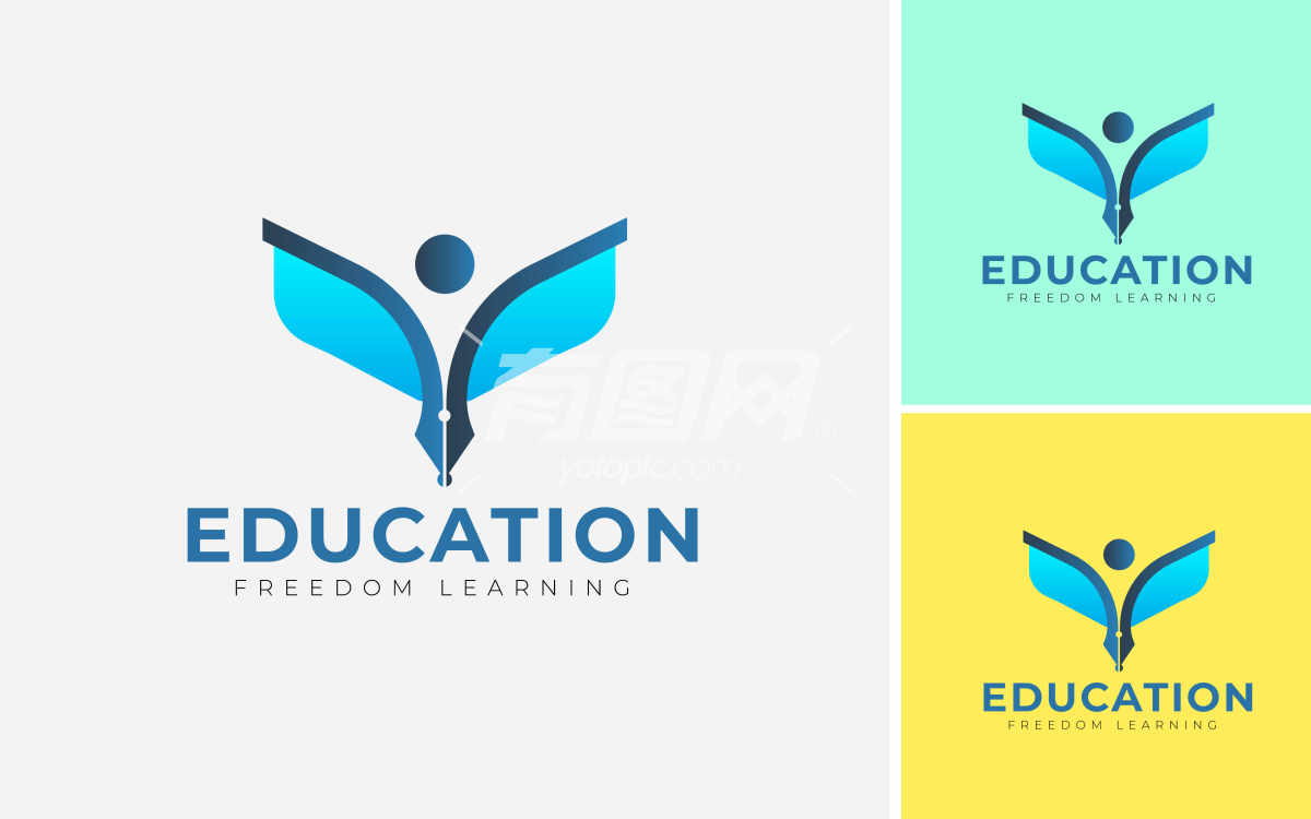 教育自由学习标志设计