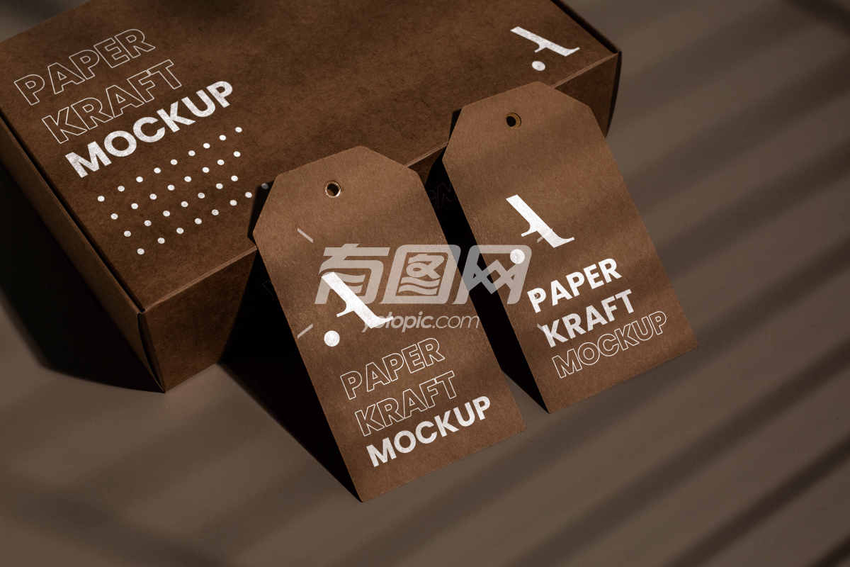 纸板箱和标签模拟