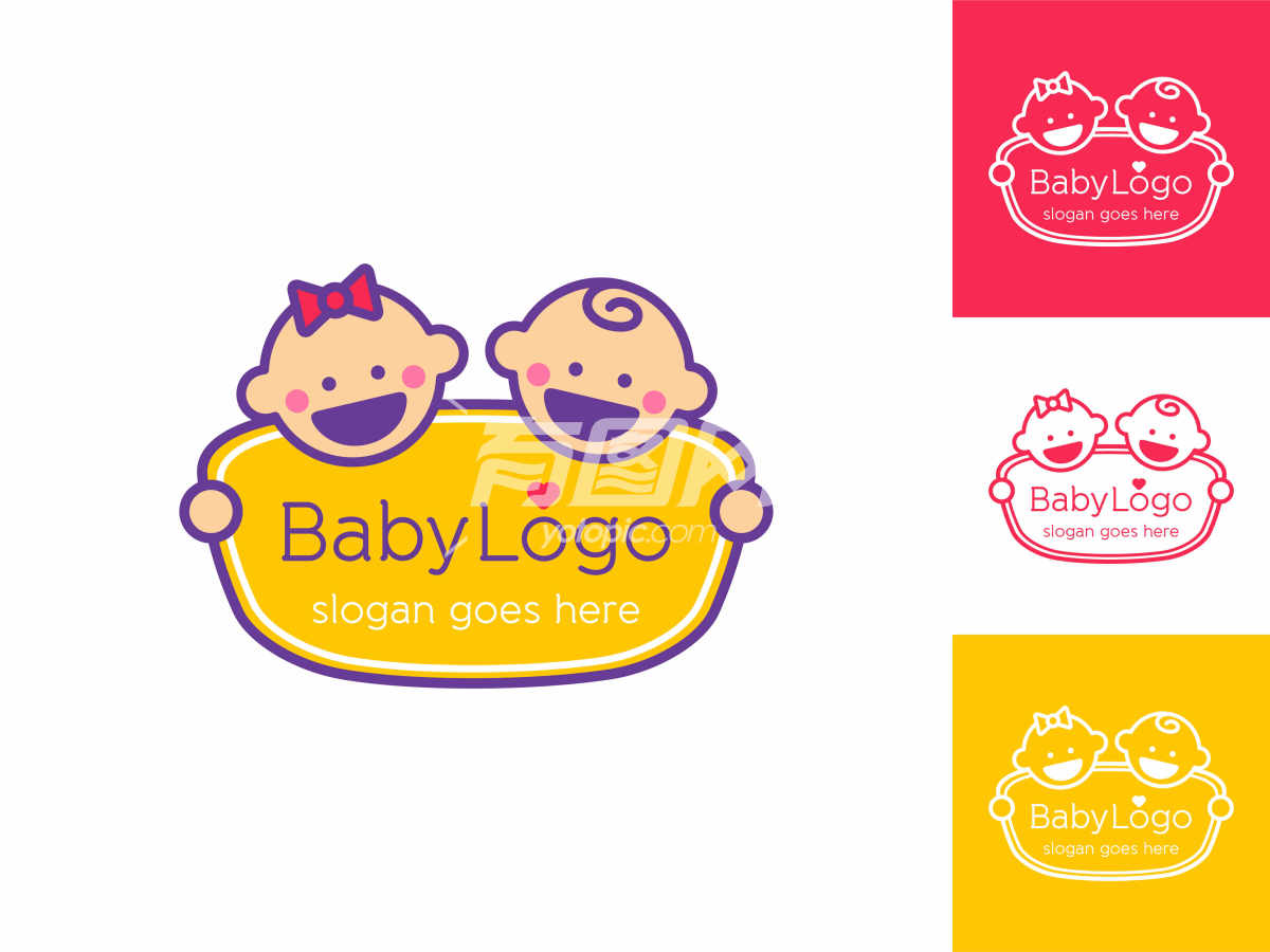 多彩婴儿标志设计