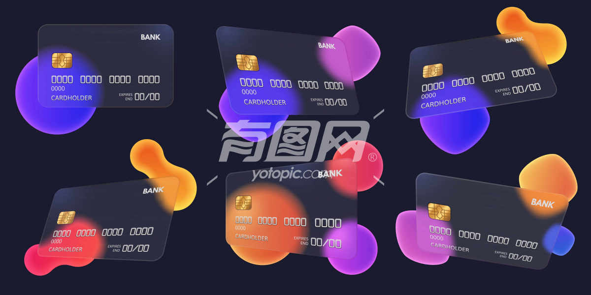 现代感信用卡模型展示