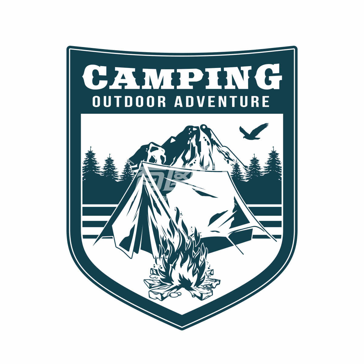 露营探险标志