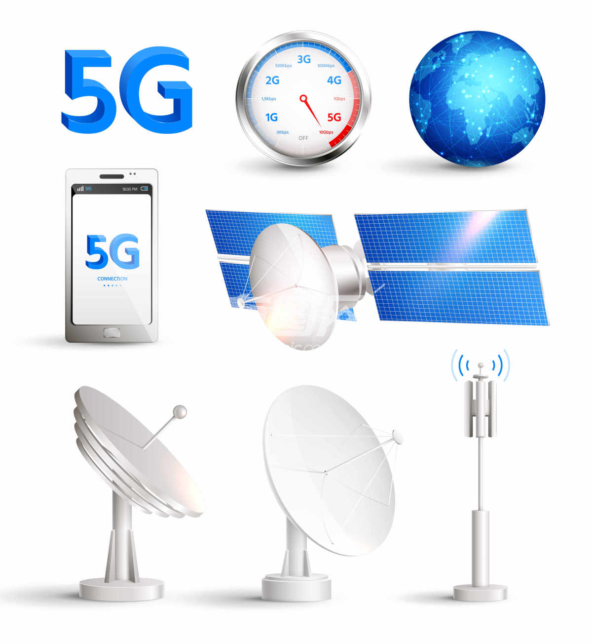 5G网络相关的各种元素