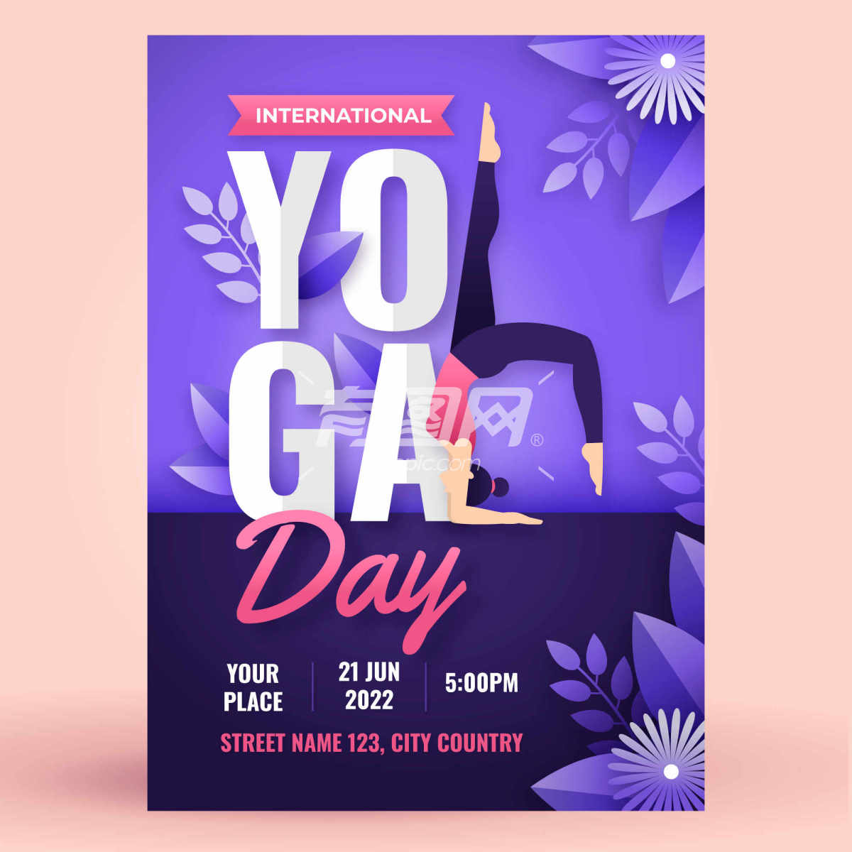 国际瑜伽日的宣传海报