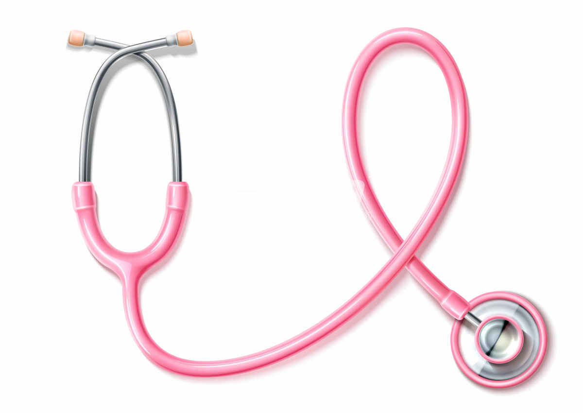 粉色环形听诊器