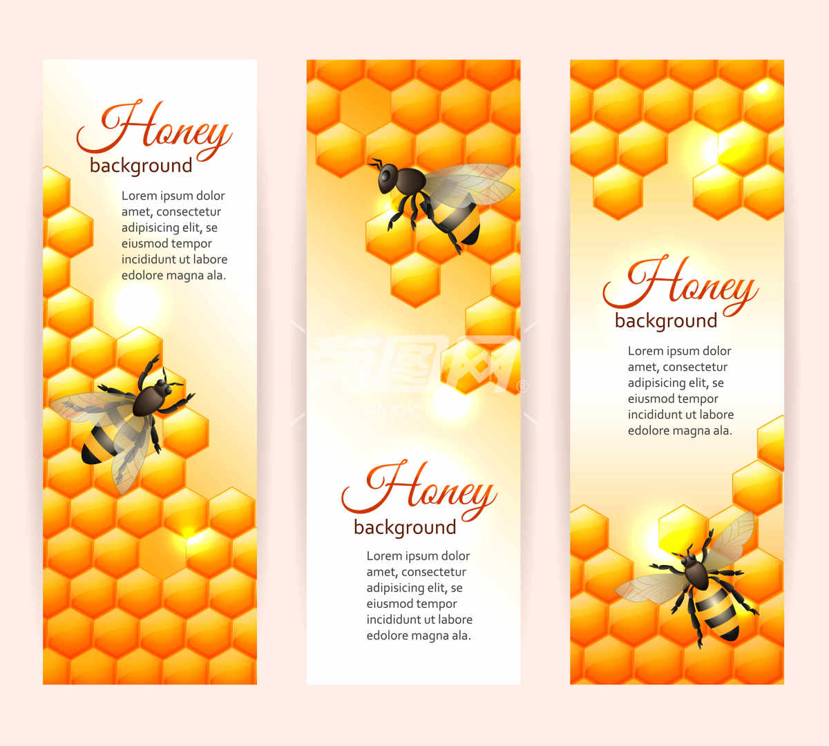 蜂蜜主题横幅设计