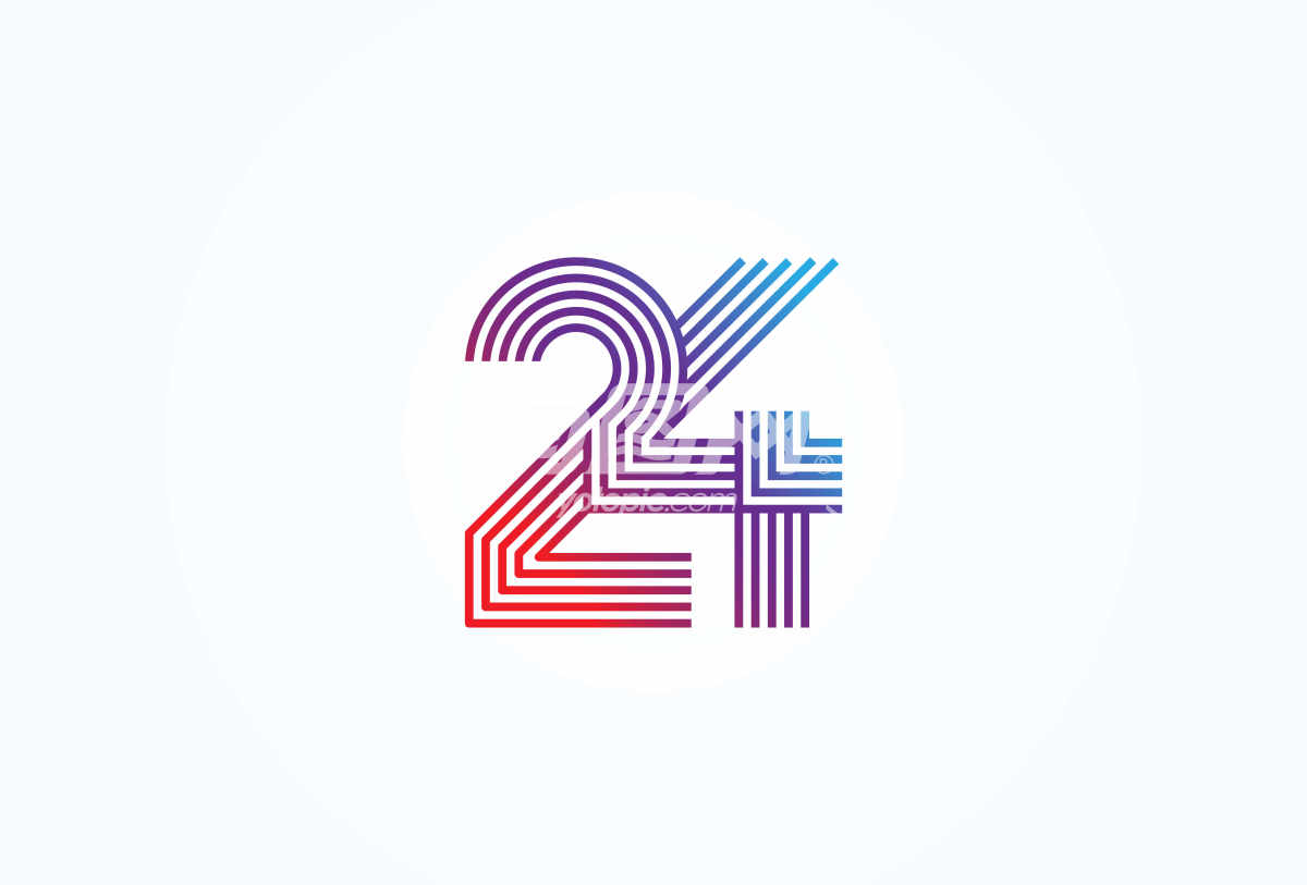 抽象数字‘24’设计