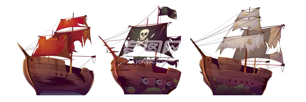 海盗船素材