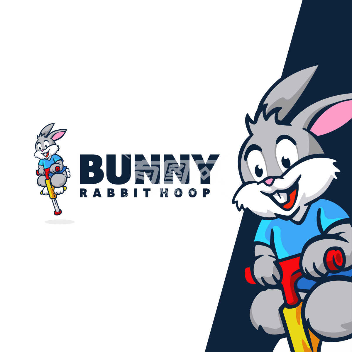 矢量兔子logo图标