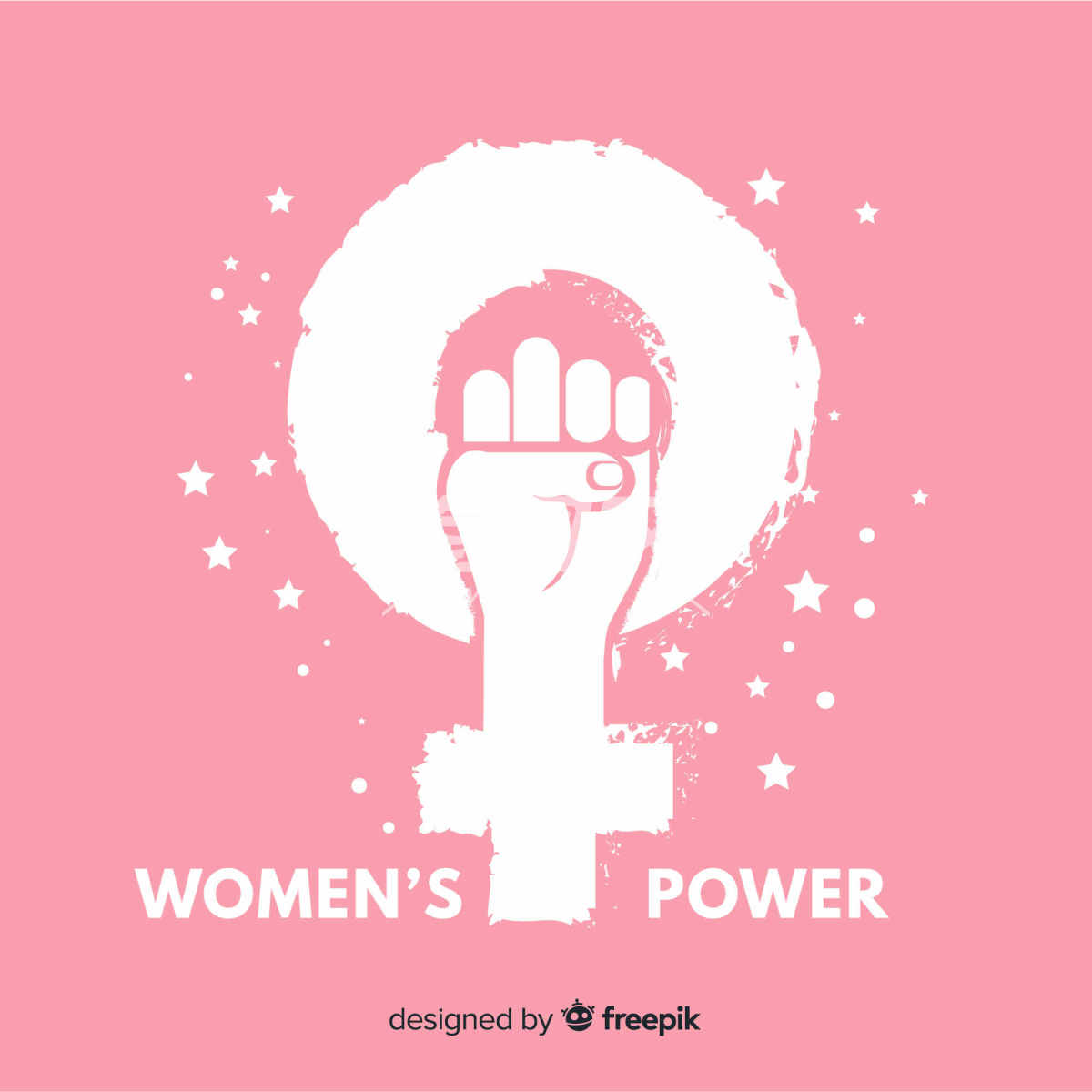 WOMENS POWER 的拳头象征