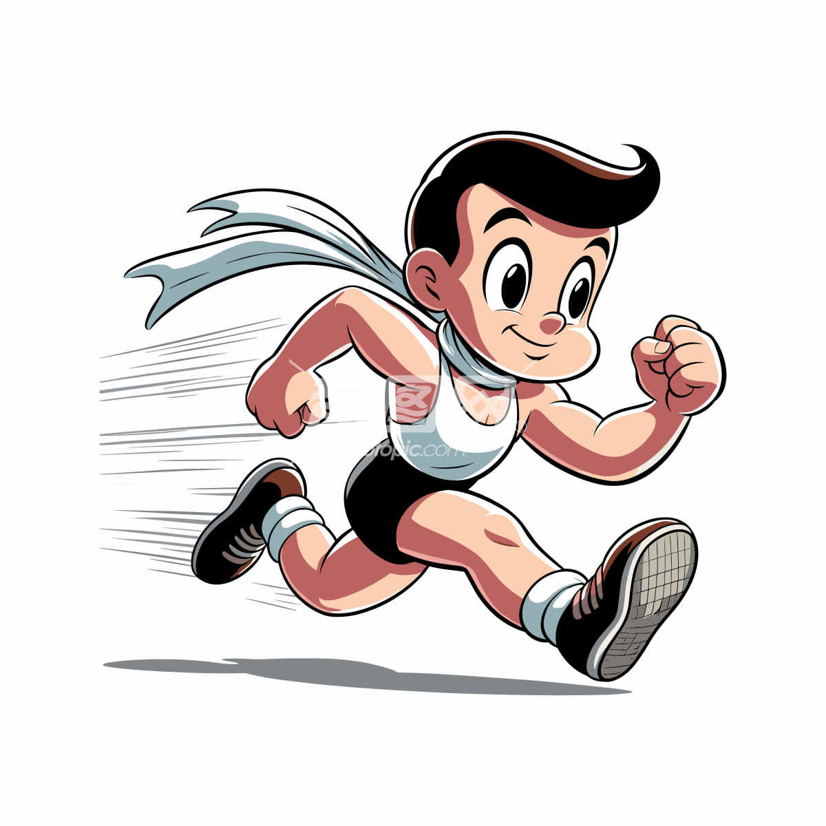 卡通人物快速奔跑