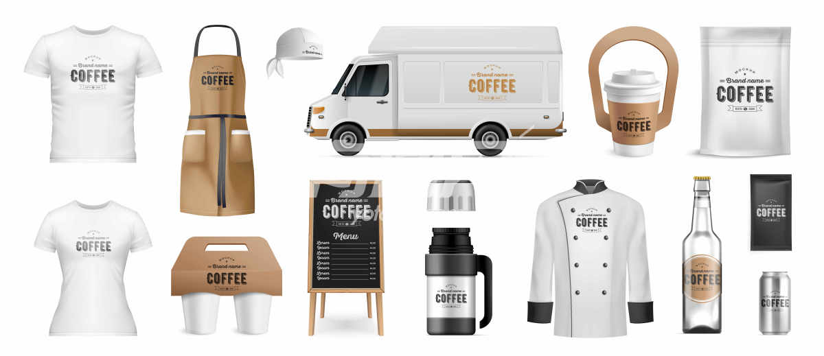 咖啡品牌周边产品设计示意图