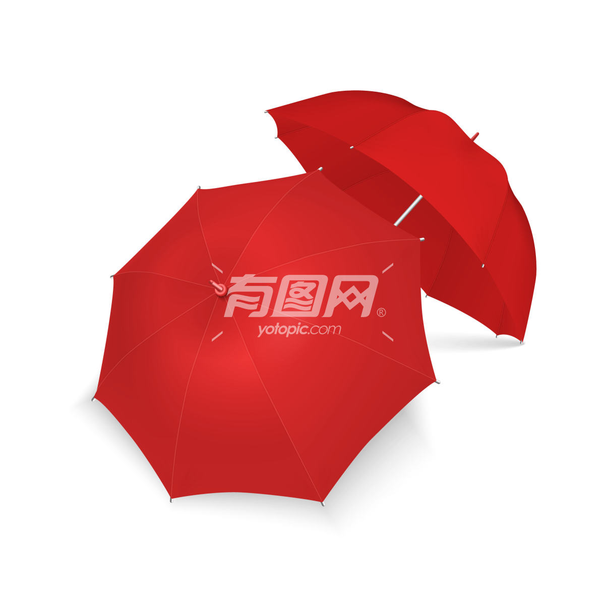 红色雨伞样机