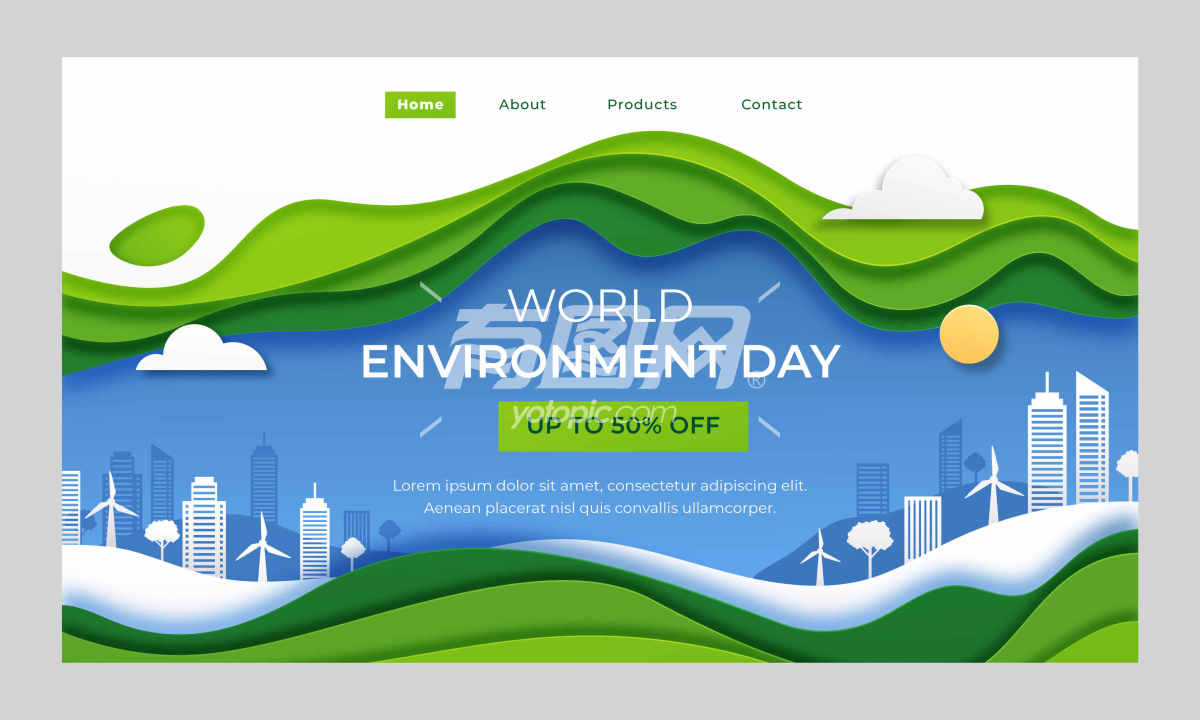 现代环保主题网页设计