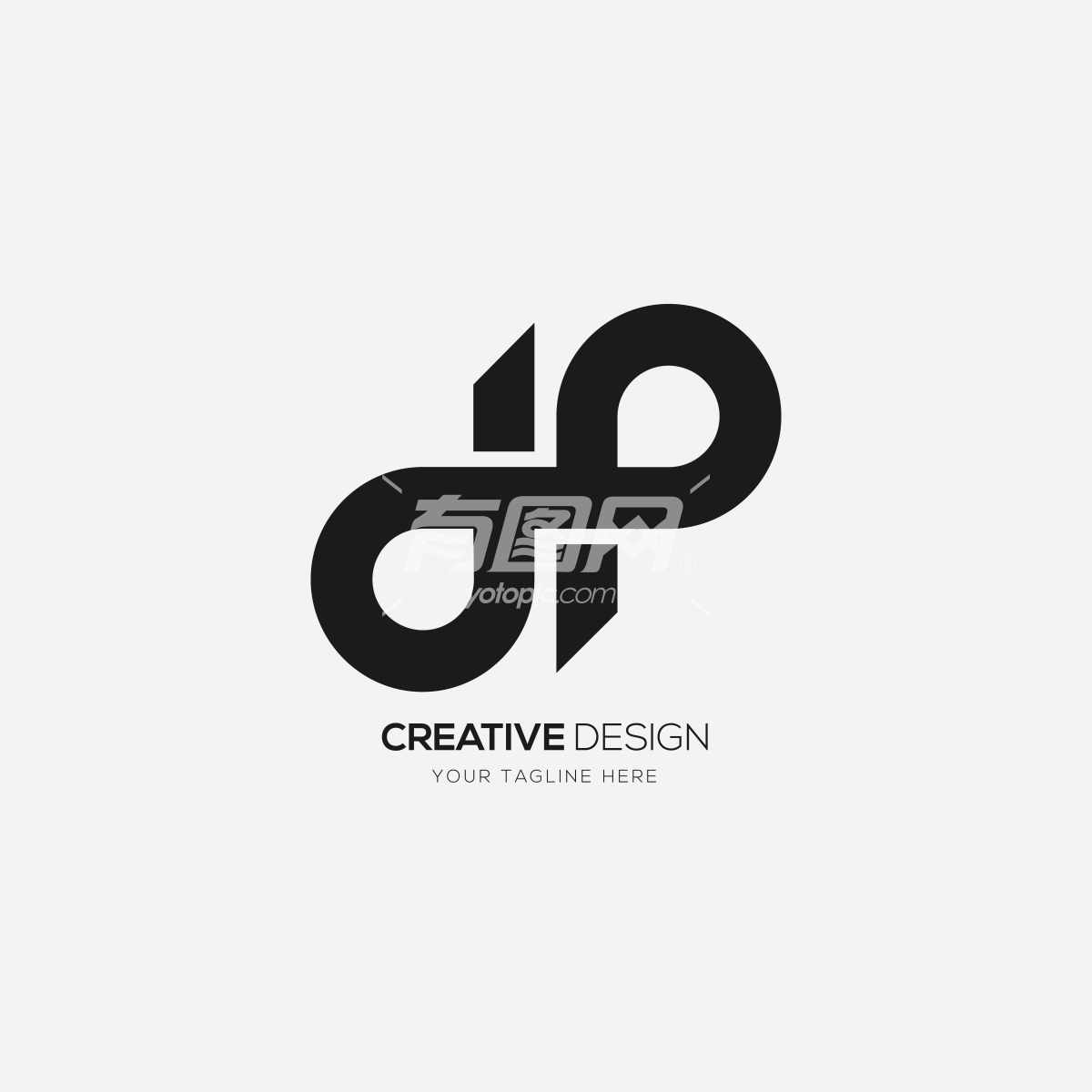 DP字母logo设计