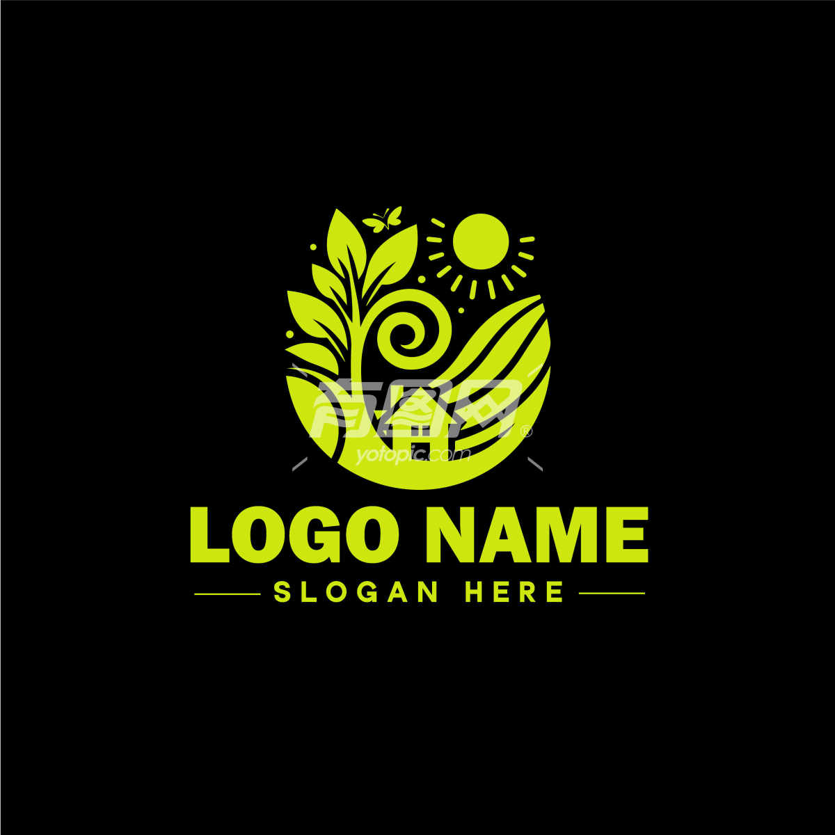 绿色环保生态农业公司logo设计