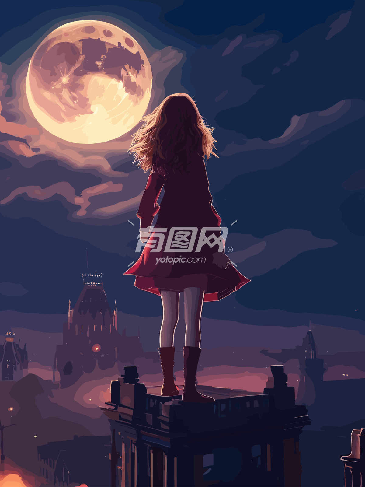 女孩与月亮