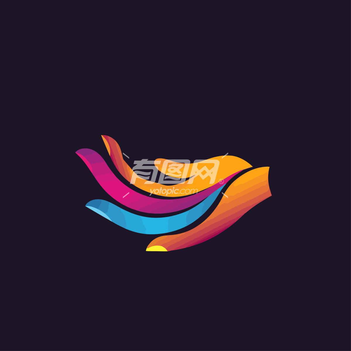 彩色手部logo