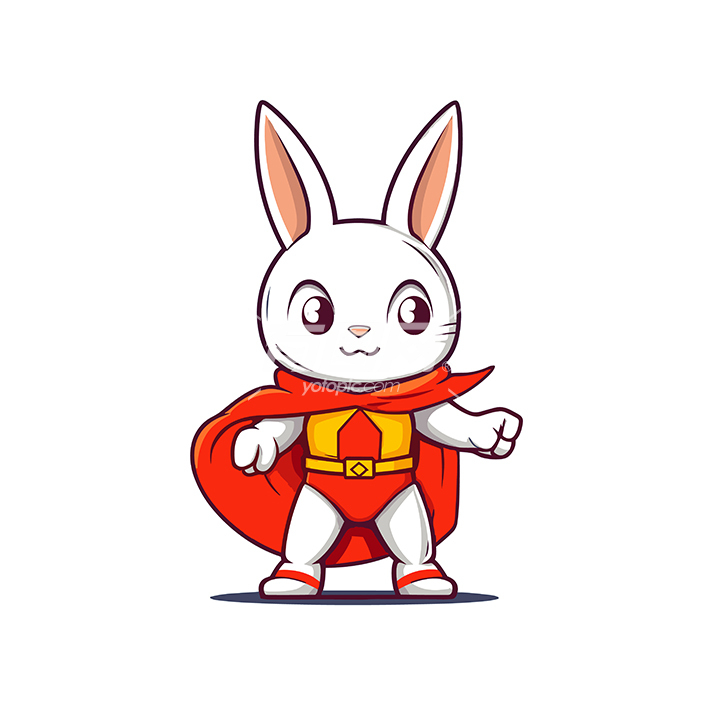 卡通兔子超级英雄