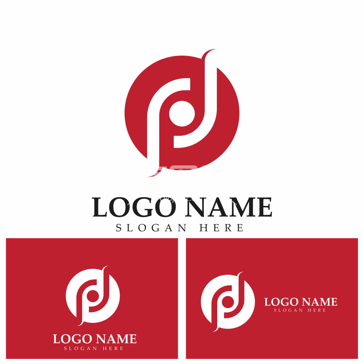 创意PD字母Logo设计