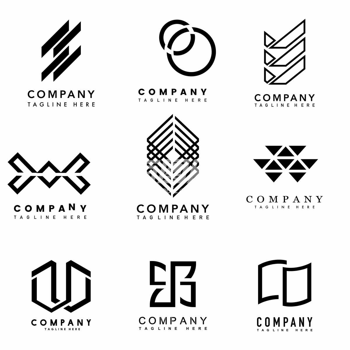 创意几何公司标志设计