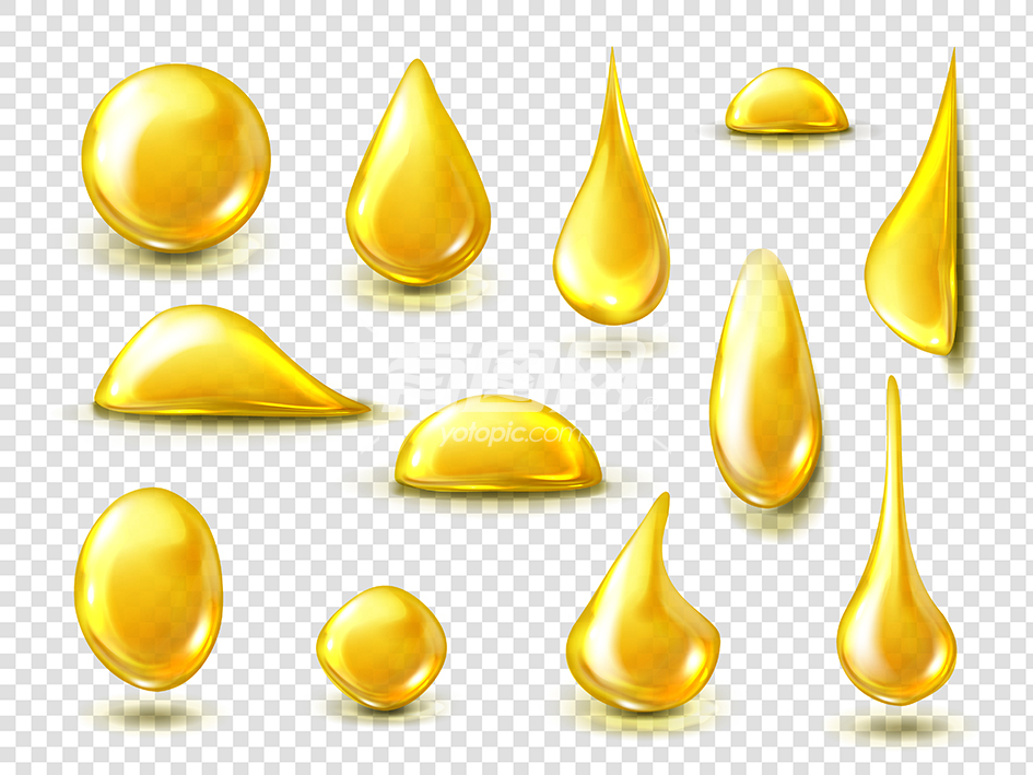 黄色液体油滴