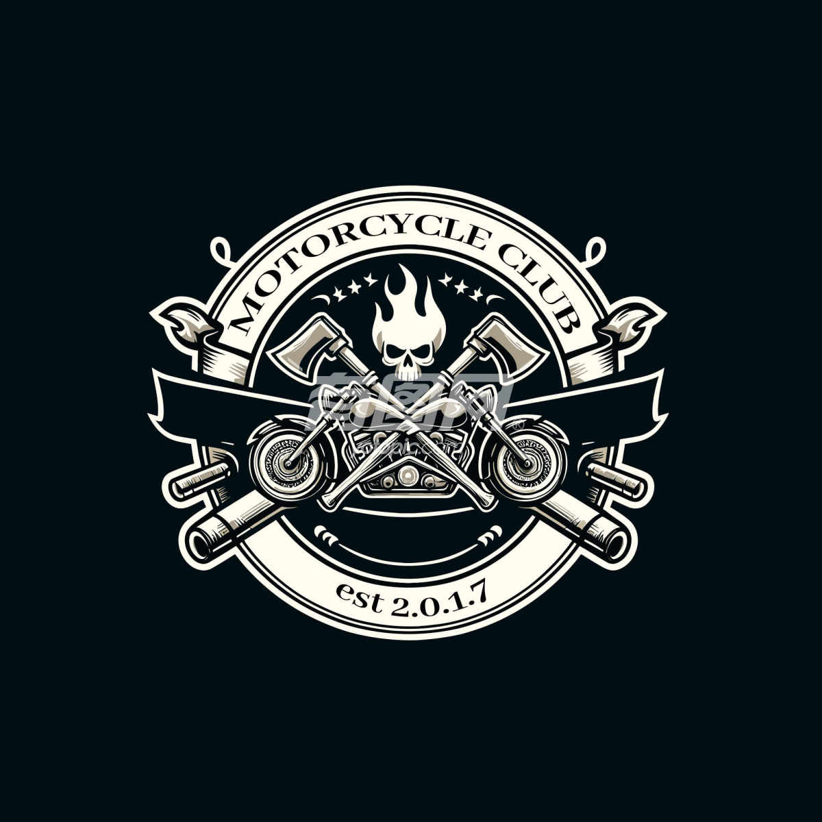 摩托车俱乐部徽章设计