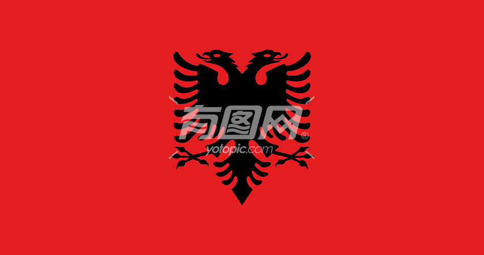阿尔巴尼亚国旗图案矢量