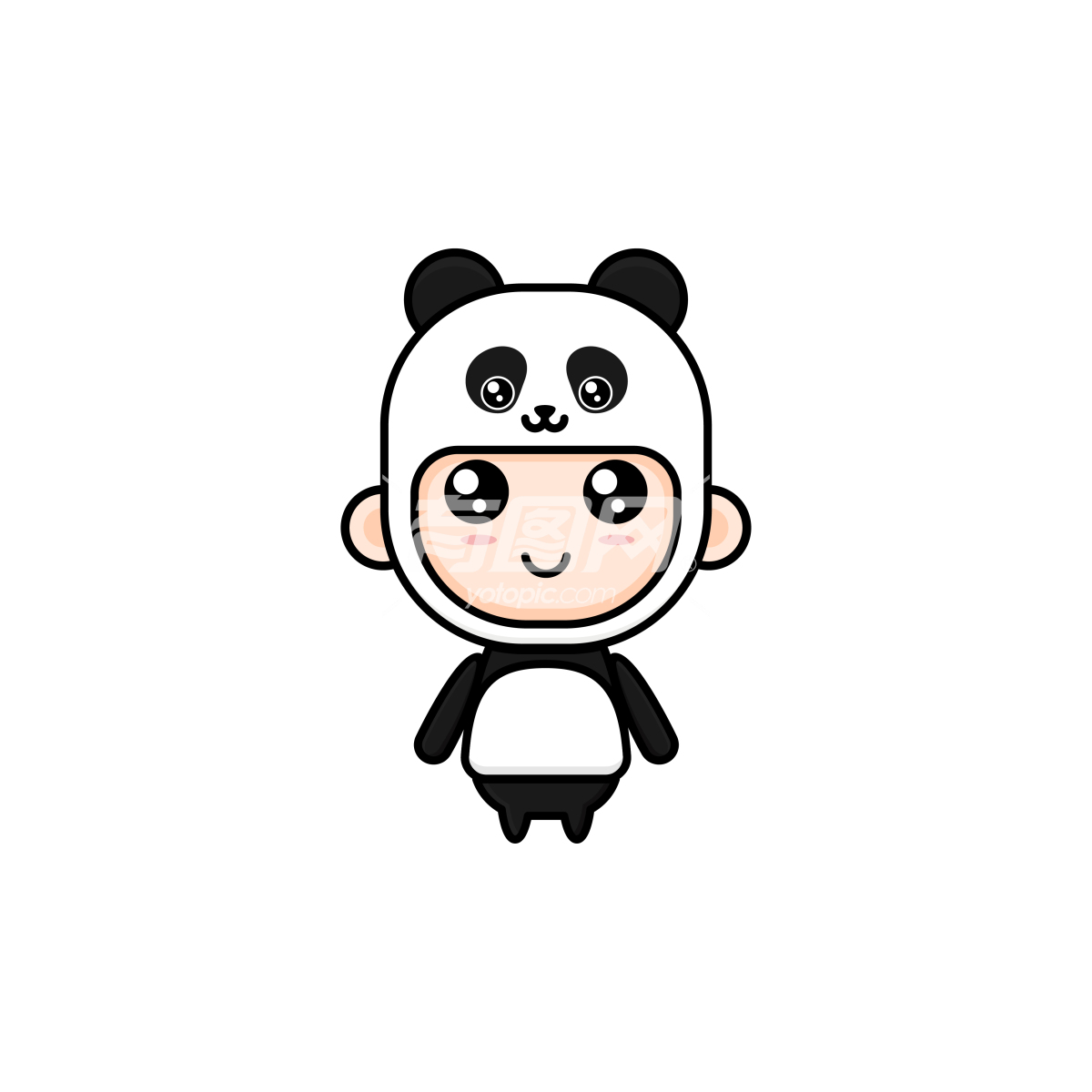 熊猫人插画