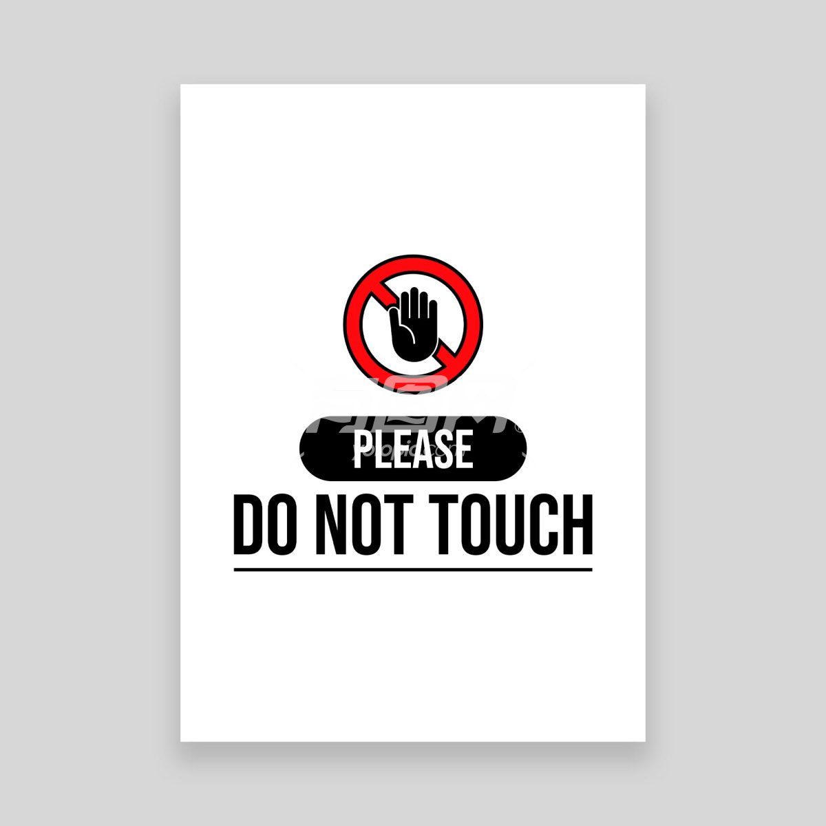 禁止触碰标志