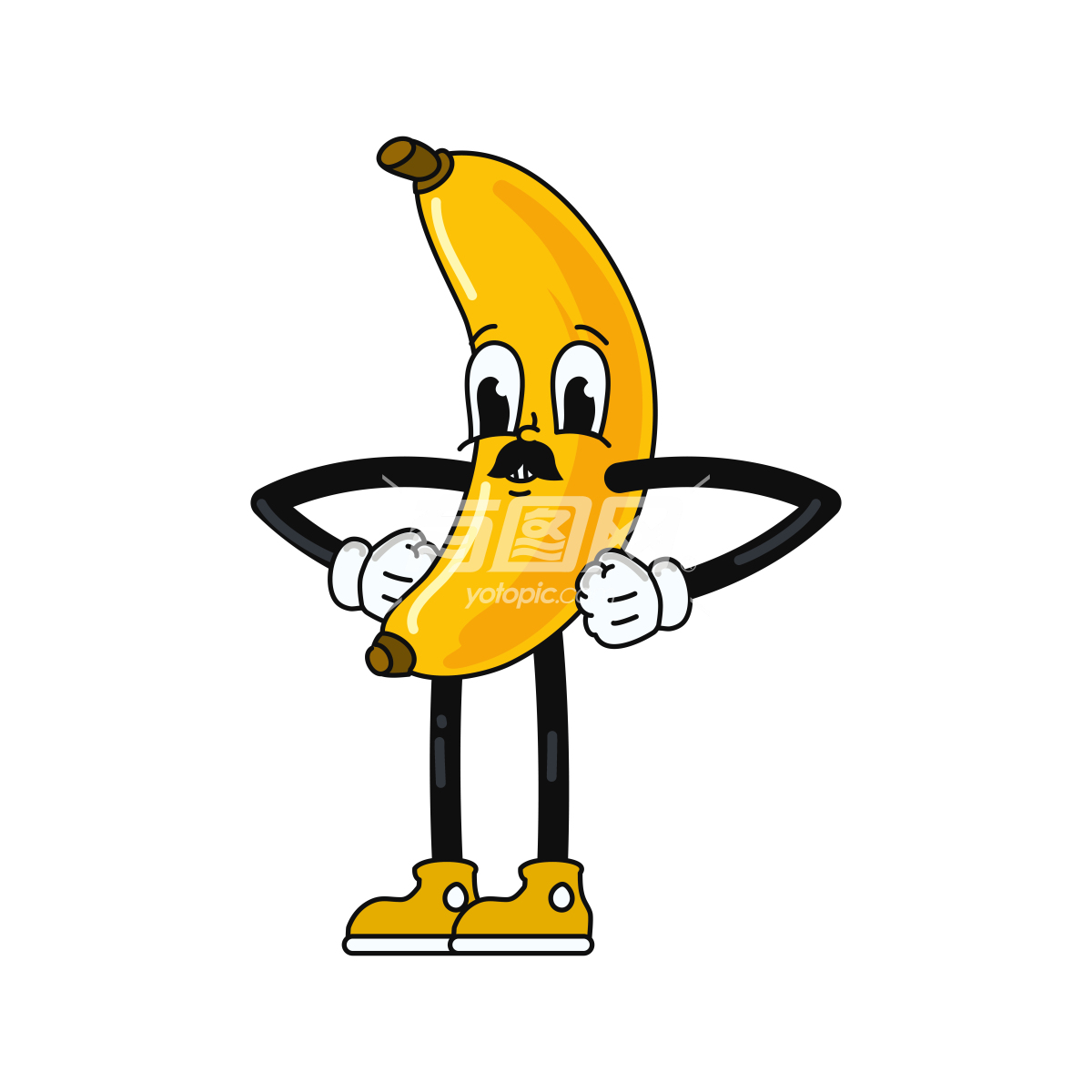 卡通香蕉插画