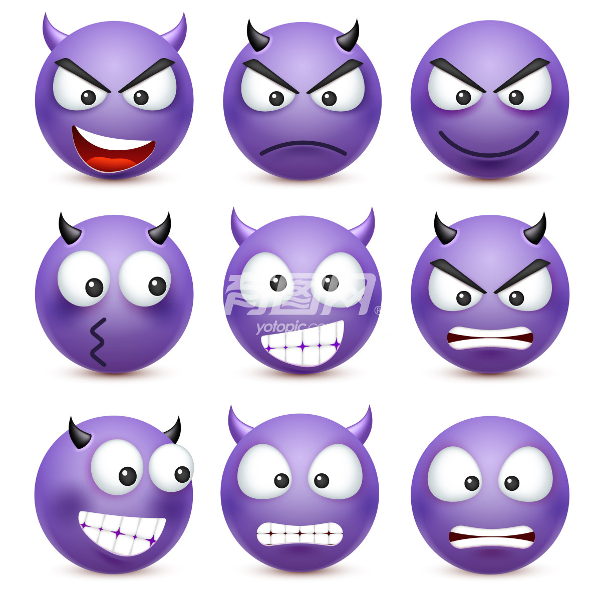 紫色恶魔表情包