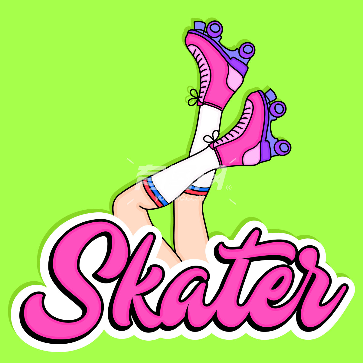 粉色的溜冰鞋